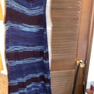 Lot of 2 Free People Knit Long Tunic Blue and Beige